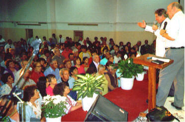 Tony Abram and Anatolio Rysko rejoice over the souls coming to receive the Living Savior!